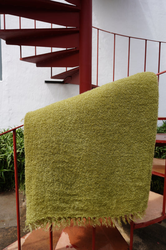 Kalahari Boucle Mohair Throw In Green