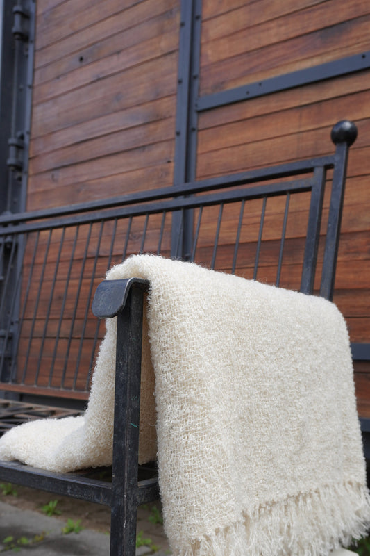 Protea Mohair Throw In Natural