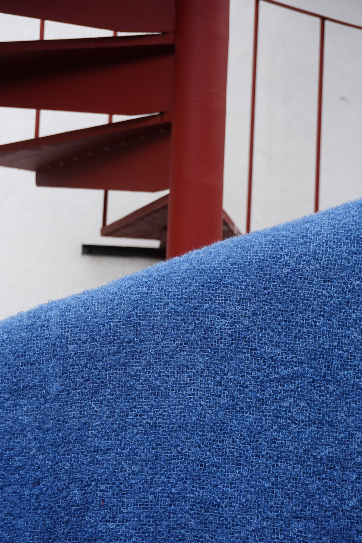 Protea Boucle Mohair Throw In Blue