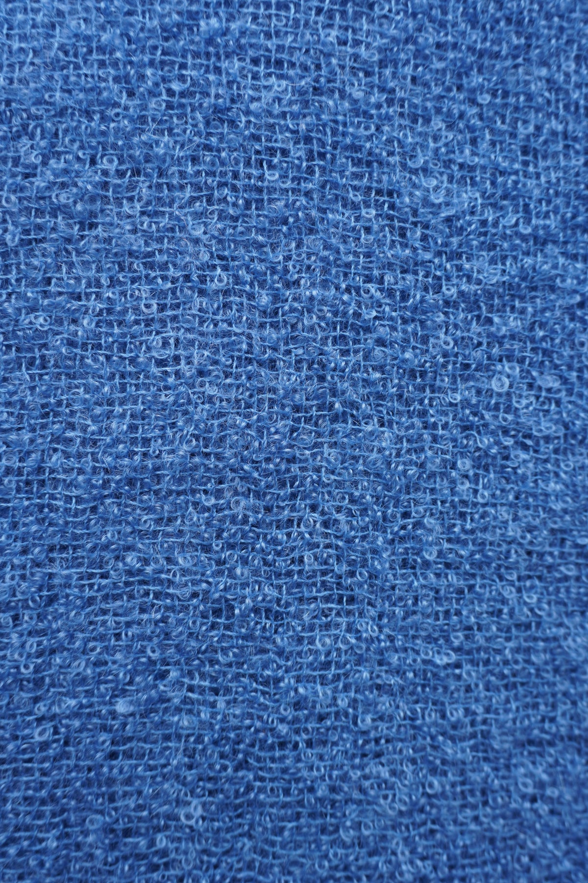 Protea Boucle Mohair Throw In Blue