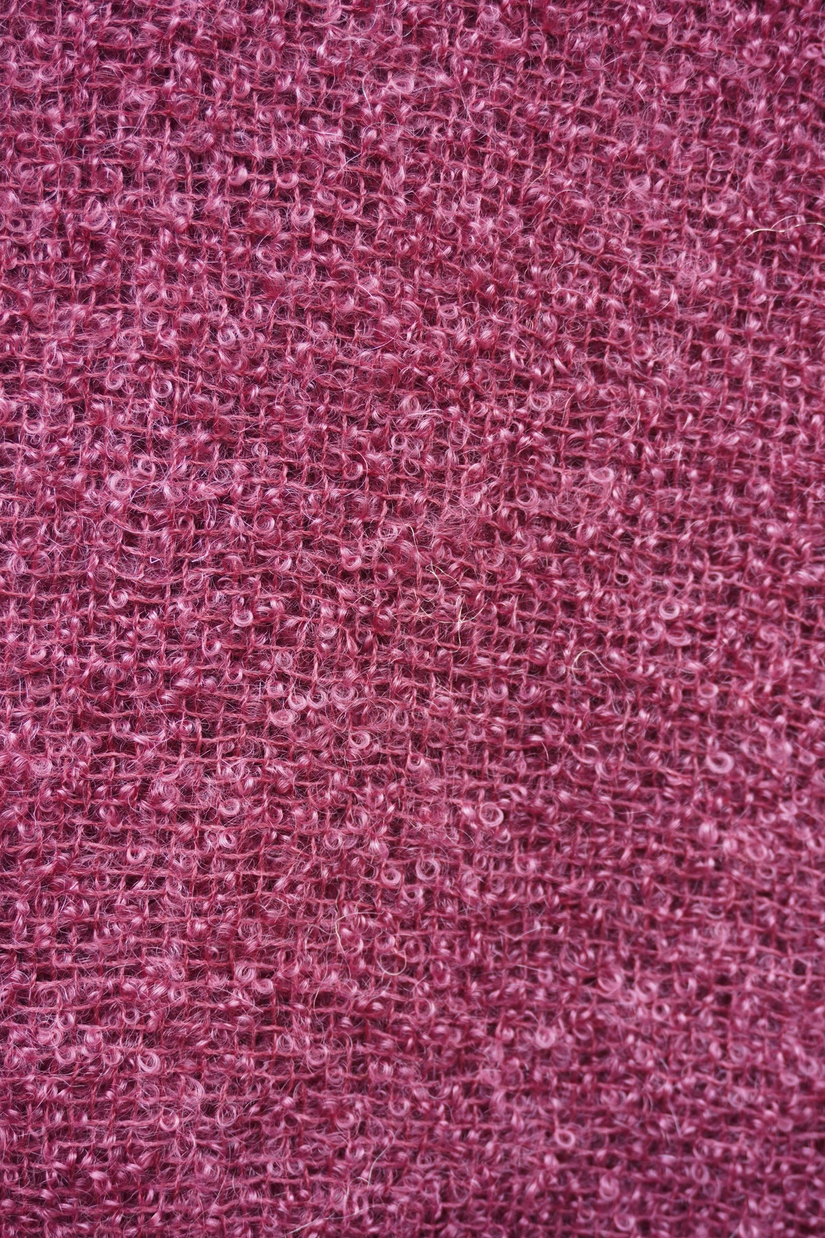 Protea Boucle Mohair Throw In Maroon