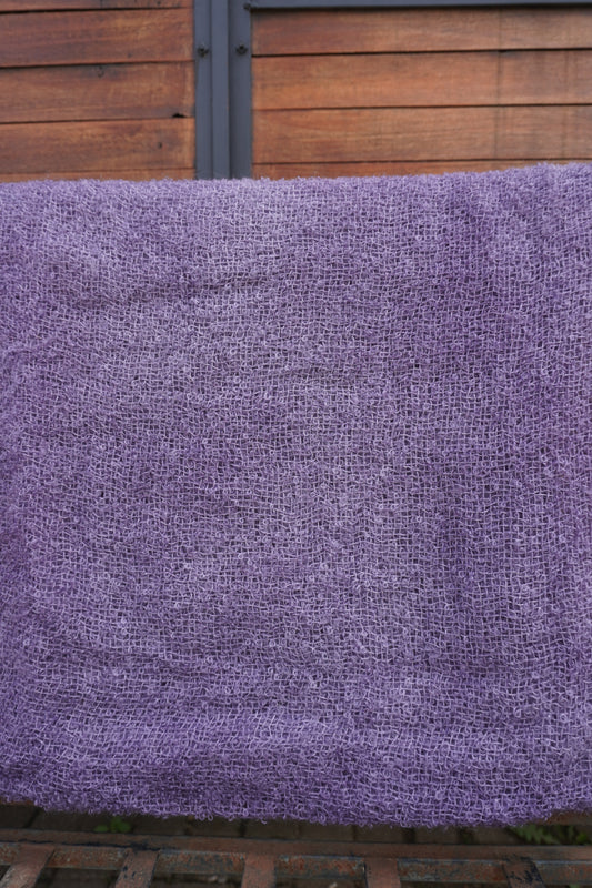 Protea Boucle Mohair Throw In Purple