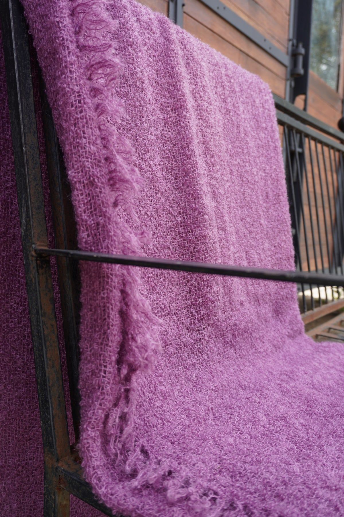 Protea Mohair Throw — Purple