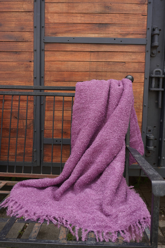 Protea Mohair Throw — Purple