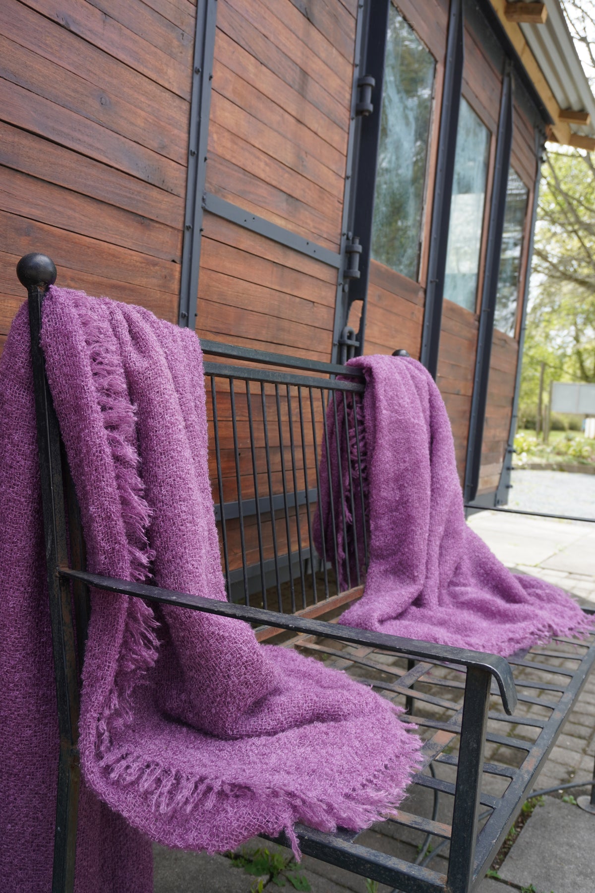 Protea Mohair Throw — Purple