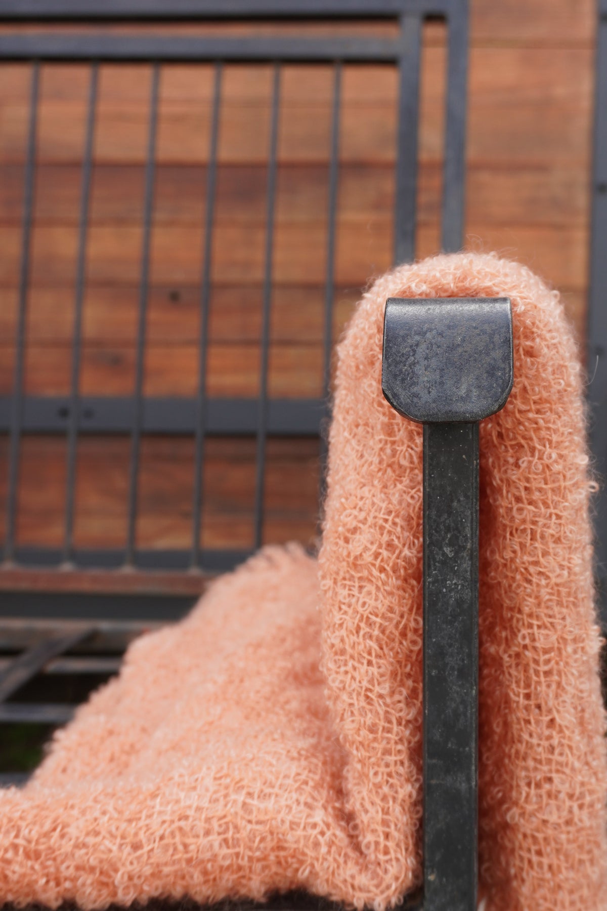 Protea Boucle Mohair Throw in Orange
