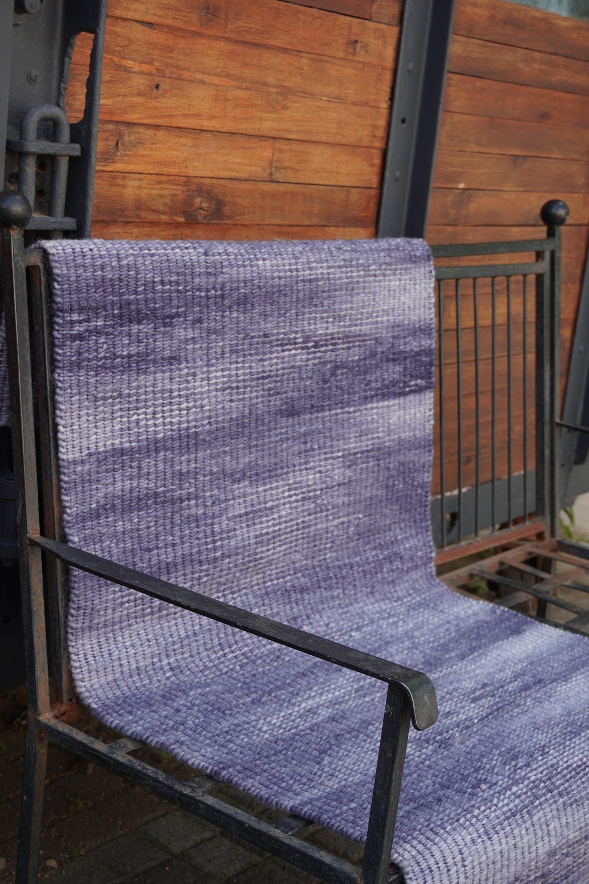 Makalani Karakul Wool Rug — Navy Blue